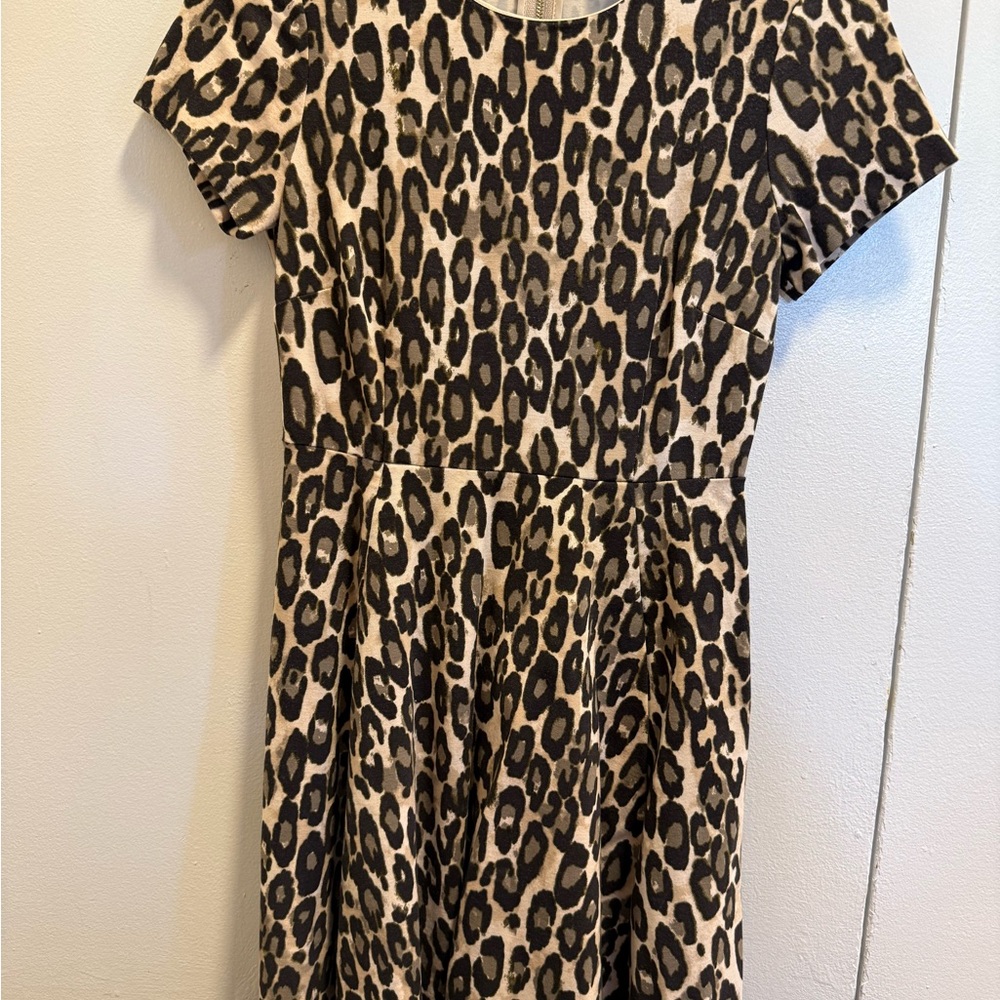 Kate Spade Leopard Print Midi Dress